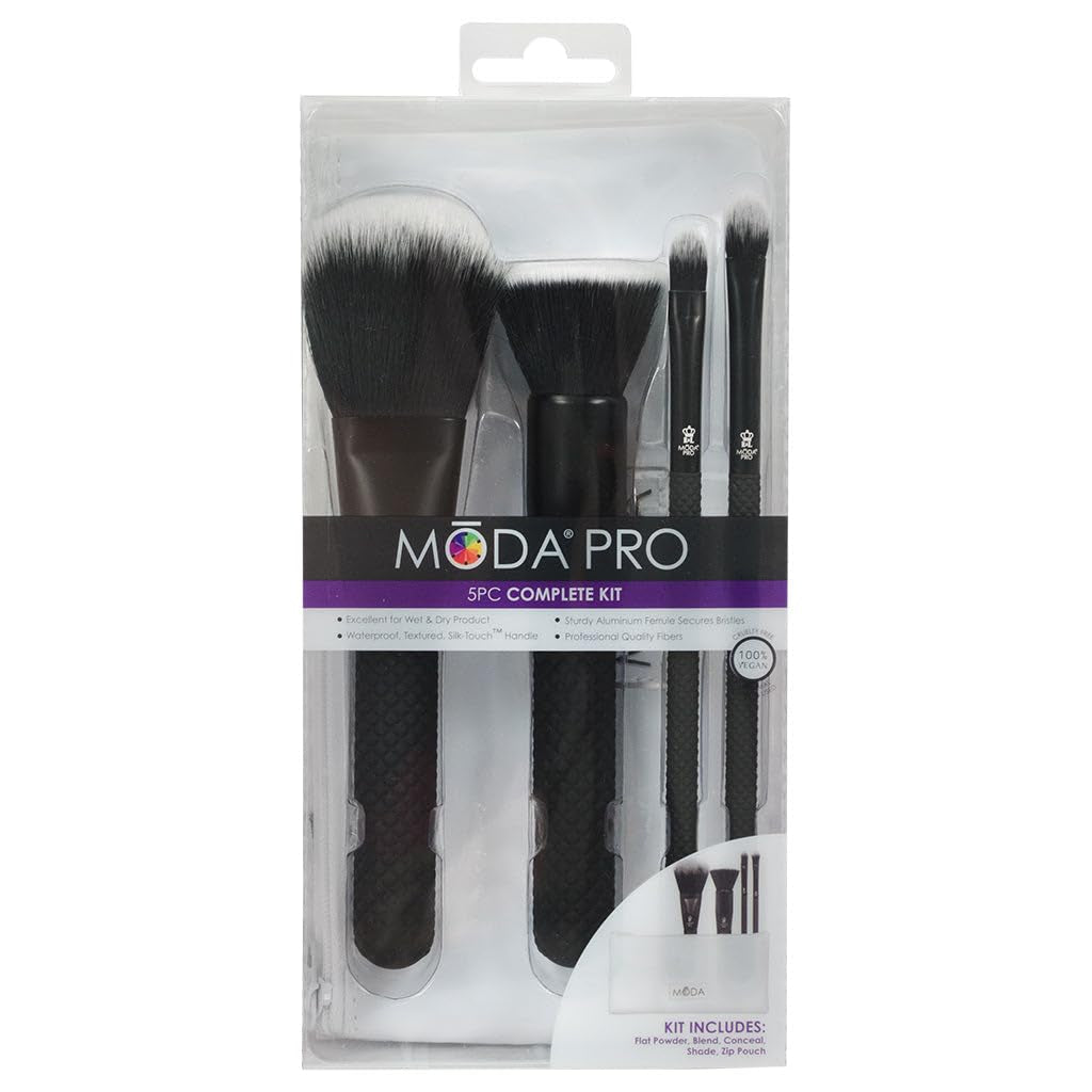 Royal Brush Pro 5-Piece Complete Face Makeup Brush Set - Ultimate Cosmetic Kit for Flawless Application