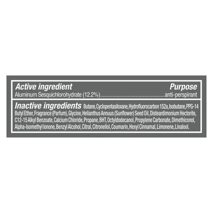 Stain Defense Long Lasting Antiperspirant Deodorant Dry Spray, Clean, 3.8 Oz