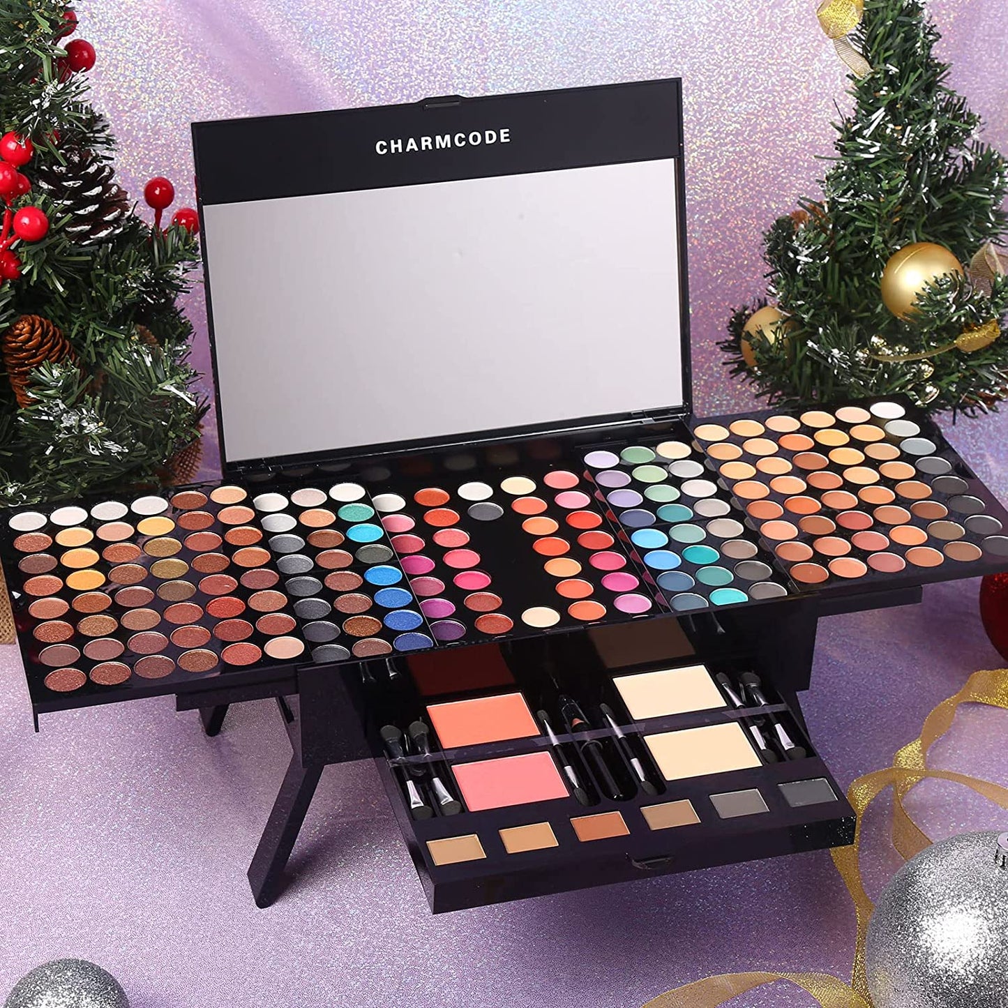 Ultimate 190-Color All-in-One Makeup Palette Set with Eyeshadow, Blush, Eyebrow Powder, Concealer, and Eyeliner - Perfect Gift for Makeup Lovers!