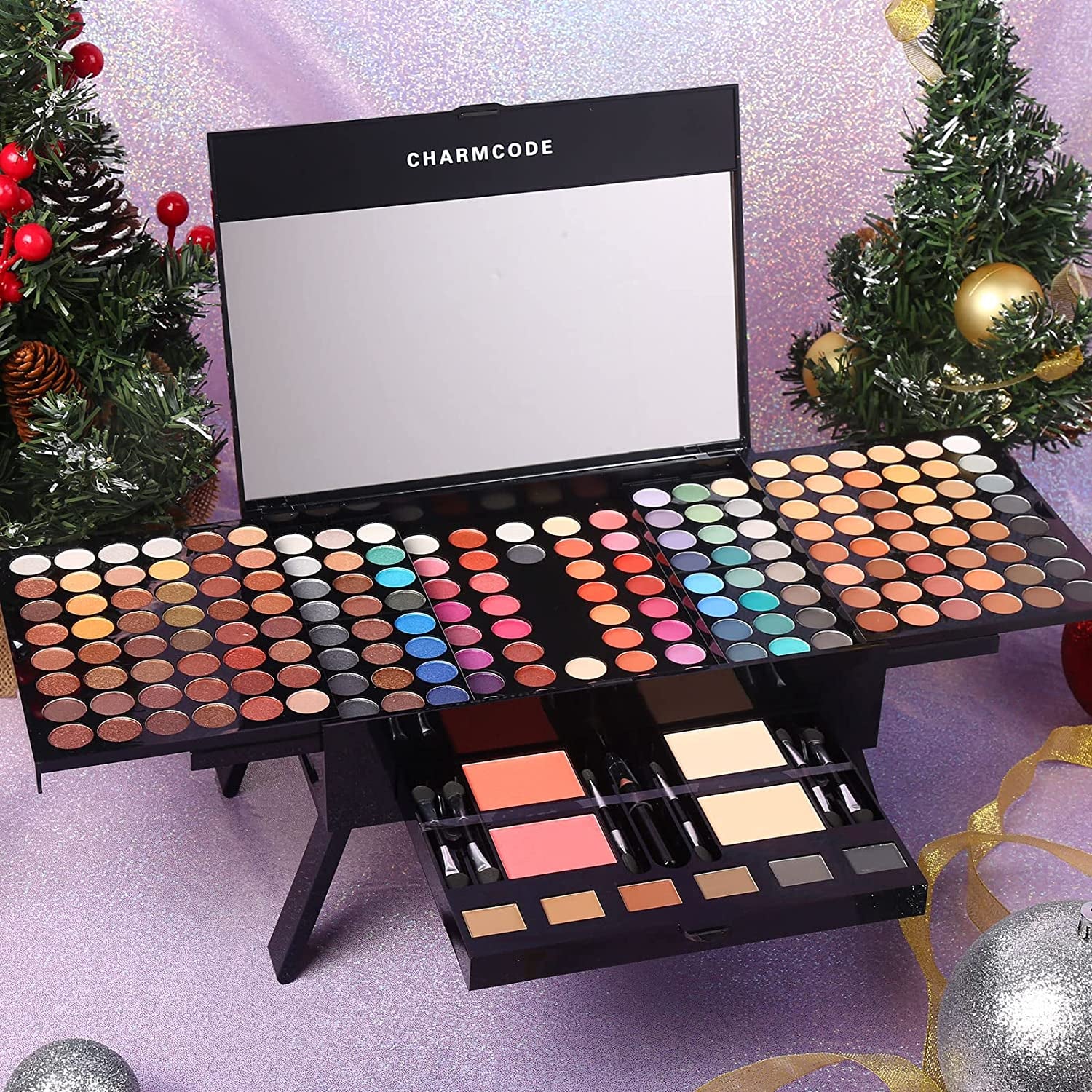 Ultimate 190-Color All-in-One Makeup Palette Set with Eyeshadow, Blush, Eyebrow Powder, Concealer, and Eyeliner - Perfect Gift for Makeup Lovers!