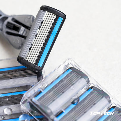 PRO 5 Men's Shaving Razors - Superior 5-Blade System with 10 Count Pack (1 Handle + 9 Refills) for a Smooth, Cost-Effective Shave