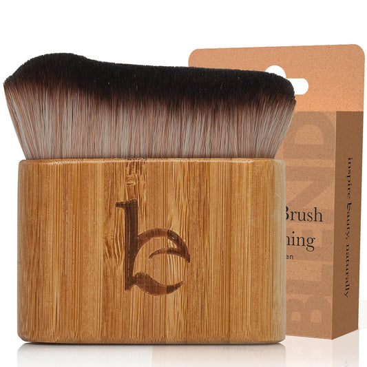 Ultra Soft Kabuki Self Tanner Brush - Streak-Free Blending Applicator for Flawless Sunless Tan, Easy to Clean & Durable