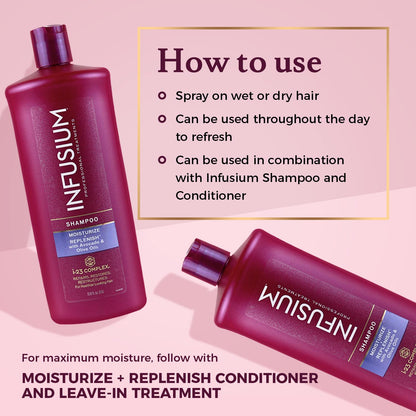 Moisturize and Replenish Shampoo - Infused with Avocado and Olive Oil - Hair Care for Dry Hair - Moisturizing Shampoo for Women - 1 L