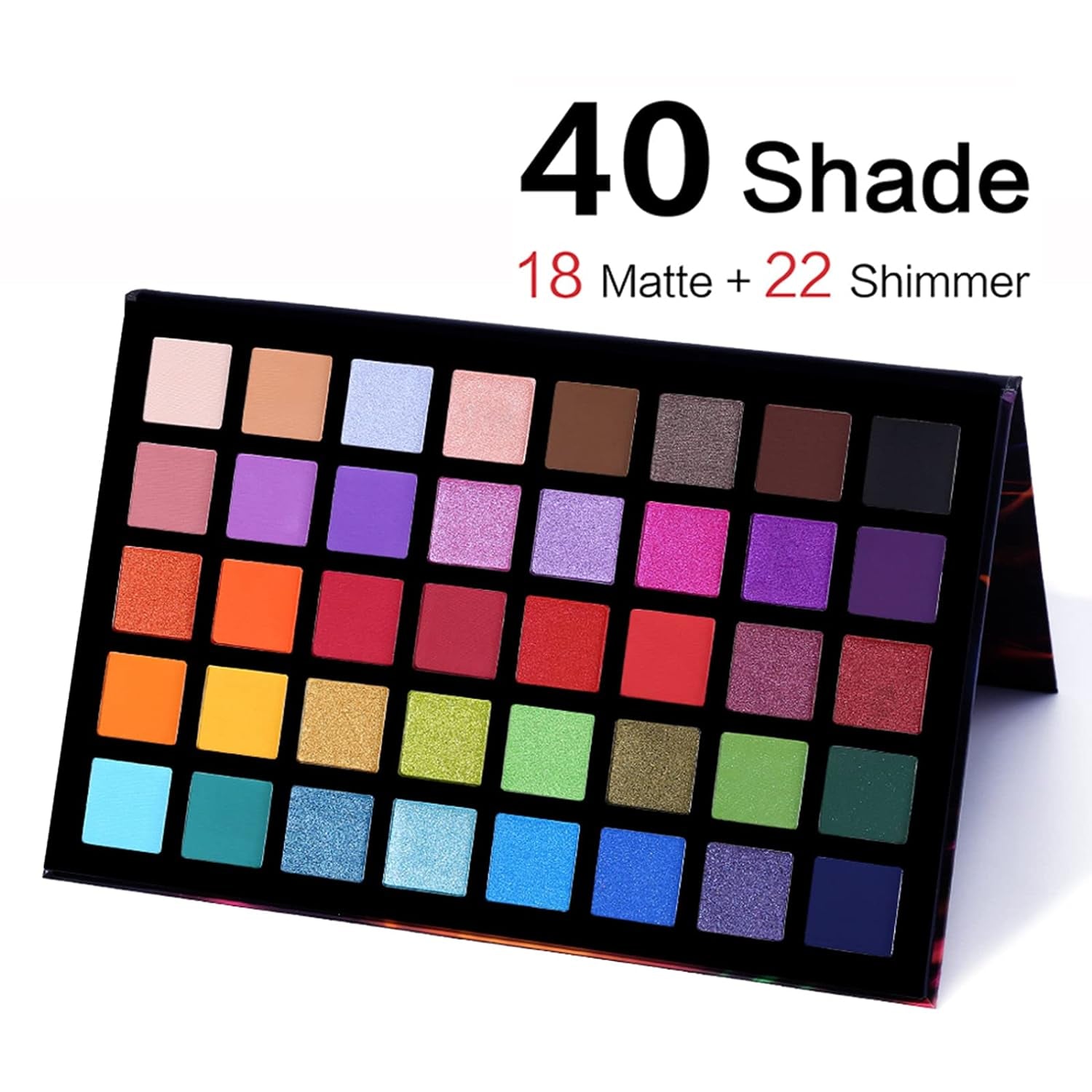Professional 40-Color Spotlight Eyeshadow Palette - Highly Pigmented Matte & Shimmer Shades for Long-Lasting, Waterproof Makeup