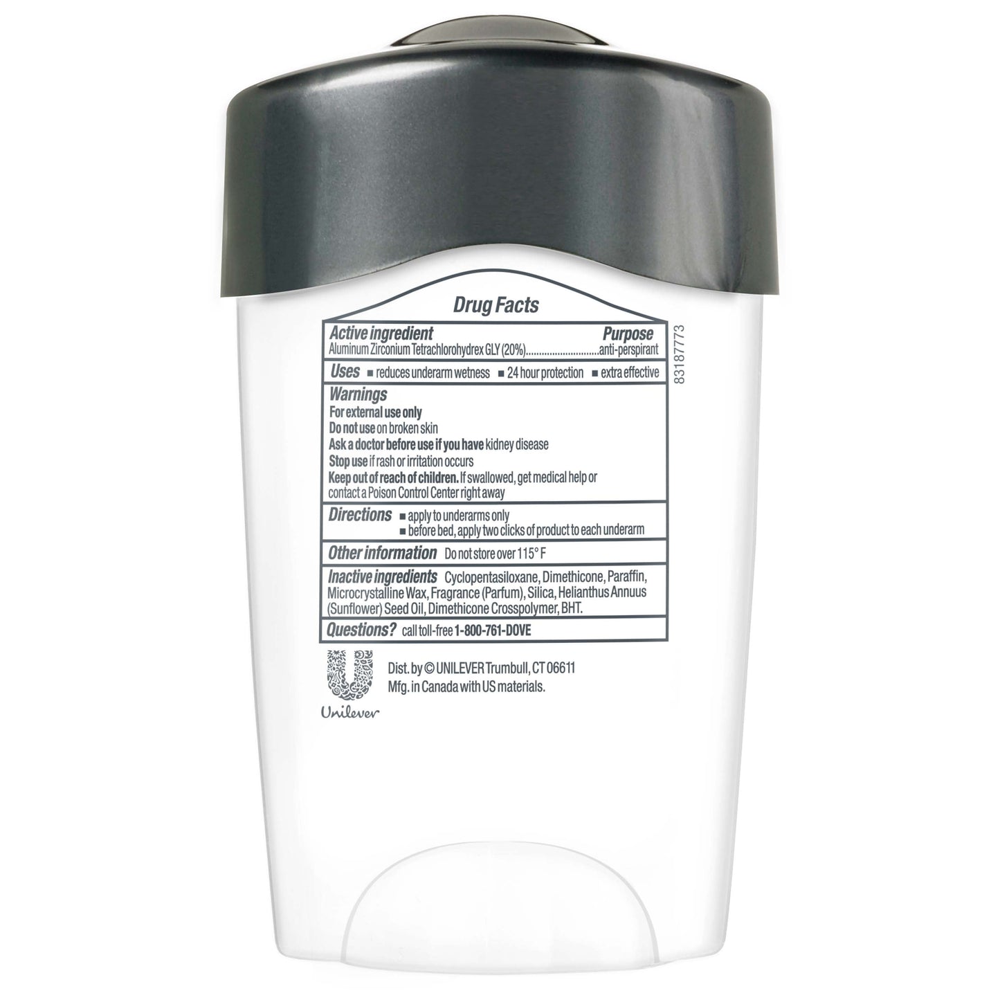 Clinical Protection 96H Antiperspirant Clean Comfort Stick for Men, 1.7 Oz