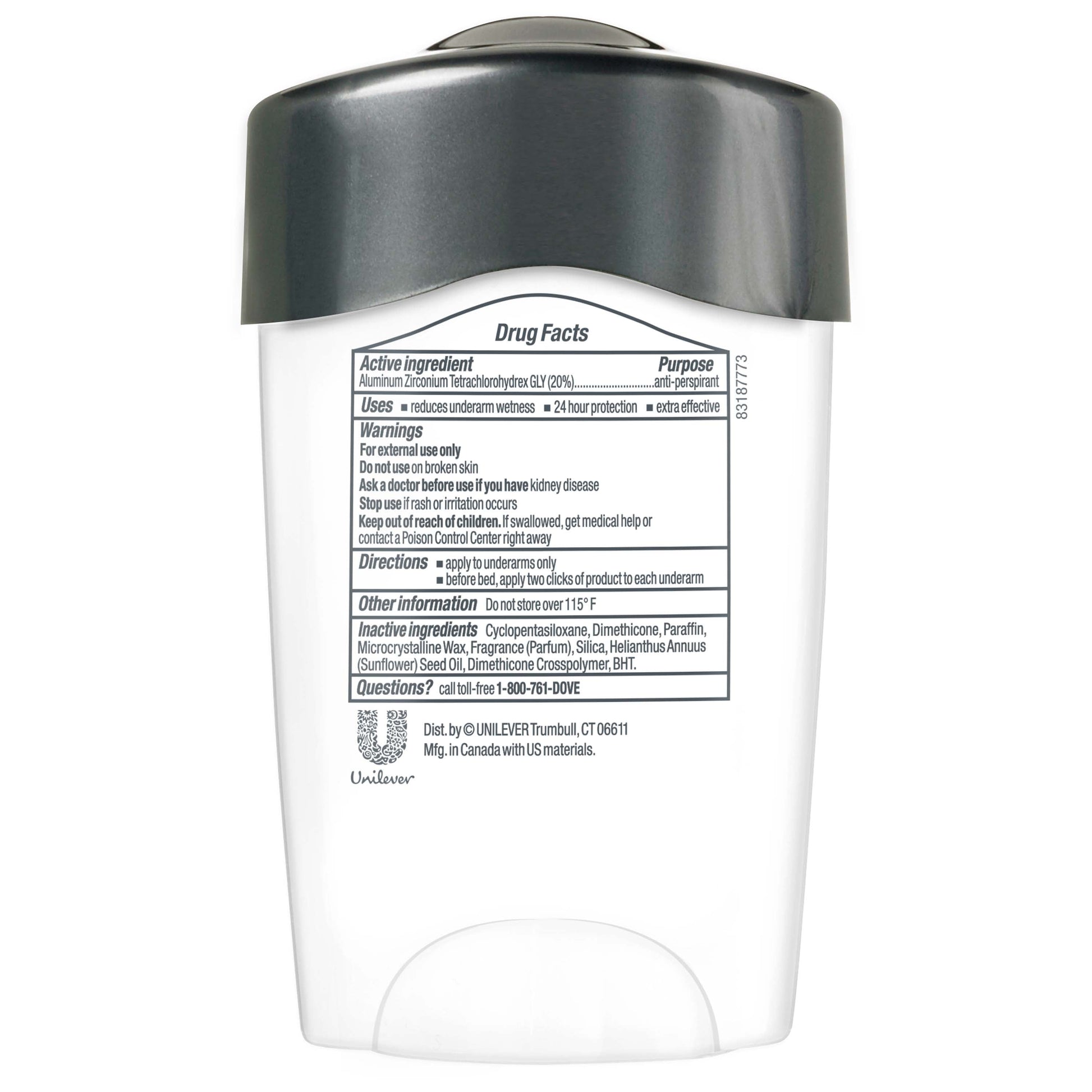 Clinical Protection 96H Antiperspirant Clean Comfort Stick for Men, 1.7 Oz