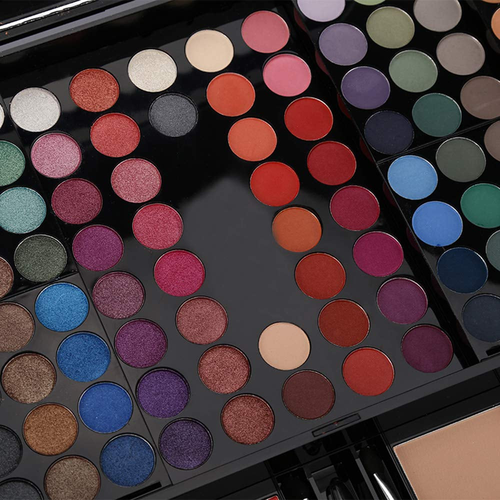 Ultimate 190-Color All-in-One Makeup Palette Set with Eyeshadow, Blush, Eyebrow Powder, Concealer, and Eyeliner - Perfect Gift for Makeup Lovers!