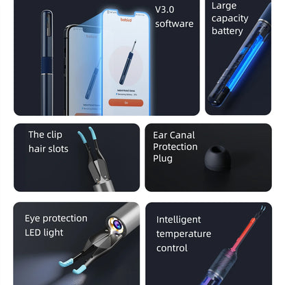 Smart Visual Ear Cleaner with Mini Camera - Note5 Pro Endoscope Tweezers for Personal Health Care