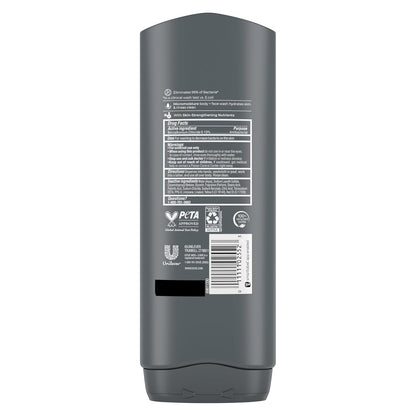 Dove Men+Care Body Wash Skin Defense - 4 Pack for Smooth, Hydrated Skin - 18 Oz Each, Bacteria-Fighting Nourishment