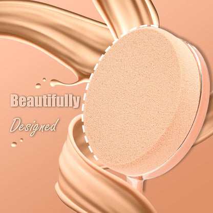 Ultimate 5-Piece Beauty Sponge Set: 3 Oval Handle Sponges & 2 Blenders for Flawless Liquid & Cream Application