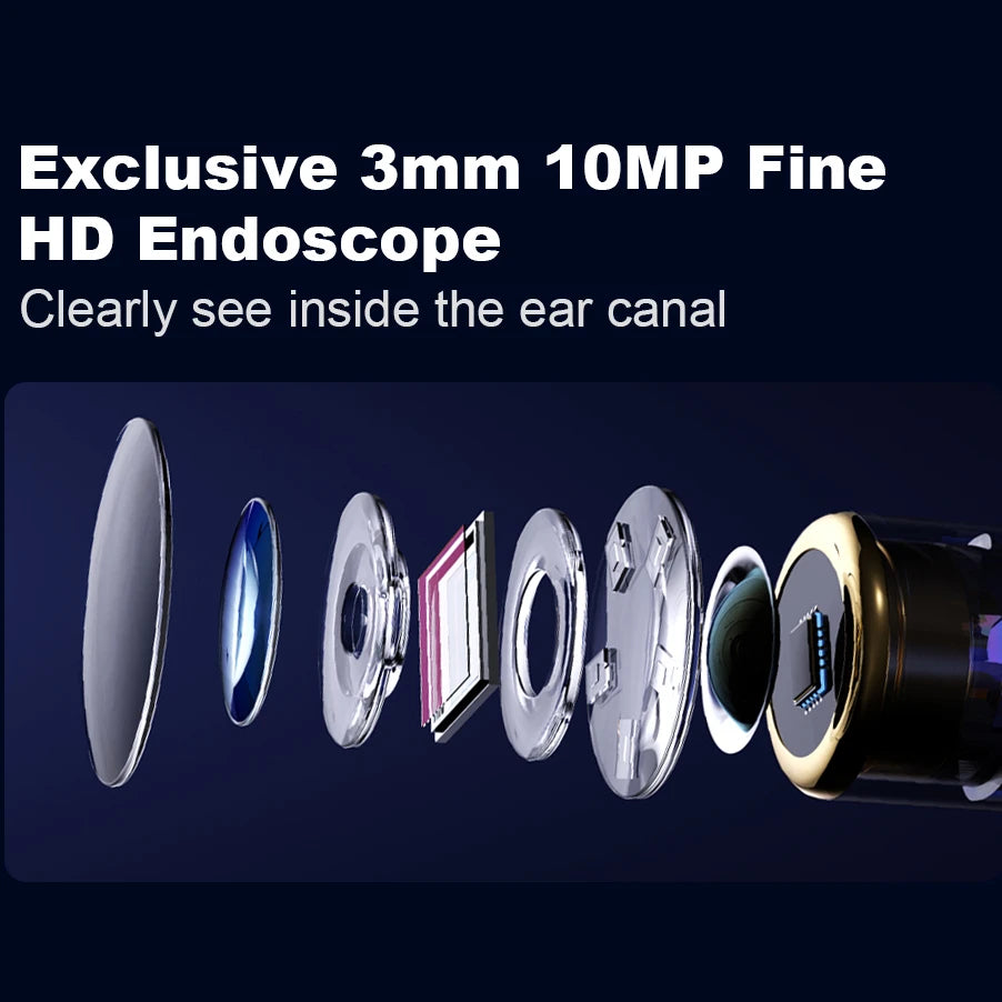 Smart Visual Ear Cleaner with Mini Camera - Note5 Pro Endoscope Tweezers for Personal Health Care